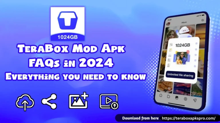 terabox premium mod apk faqs with logo and screenshot